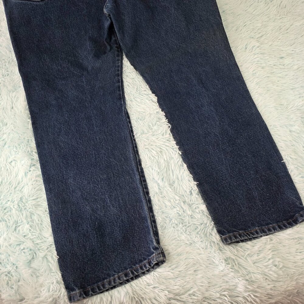 Wrangler 96501MR Dark Wash Regular Fit Straight Leg Jeans - 38x30 - Picture 5 of 9